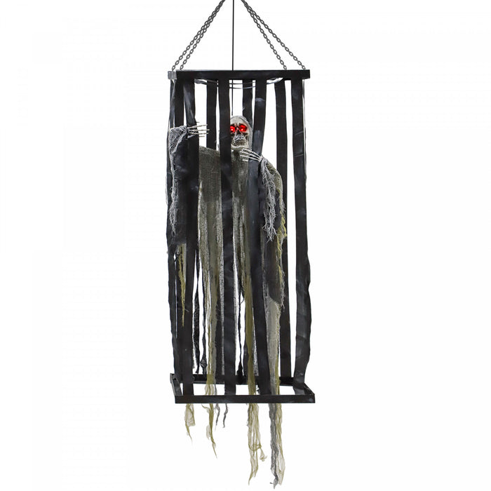 Outsunny Animated Halloween Decoration, Animatronics Skeleton Reaper