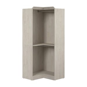 Bestar Versatile 36 W Corner Closet Organizer - Linen White Oak
