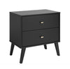 Milo 2-Drawer Nightstand - Black