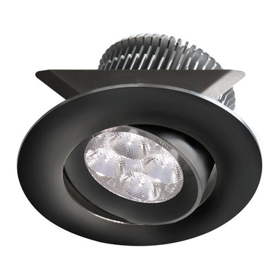 Dainolite Smpled 8 Pot Light Black Dimmable Adjustable Tilt Angle Lamp|Luminaire cylindrique à encastrer Smpled de Dainolite avec intensité variable, angle d’inclinaison réglable, fini noir et ampoule de 8 W
