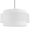 Dainolite Priya 4 Light Pendant 30\" Dia Polished Chrome White Shade Lamp
