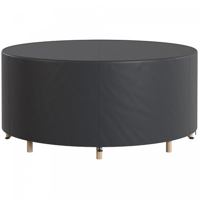 Outsunny Round Outdoor Patio Furniture Cover for Weather Protection, Black