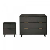 Granville Modern 2-Piece Dresser Set in Charcoal Gray 