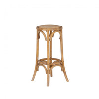 Rae Backless Rattan Barstool - Natural