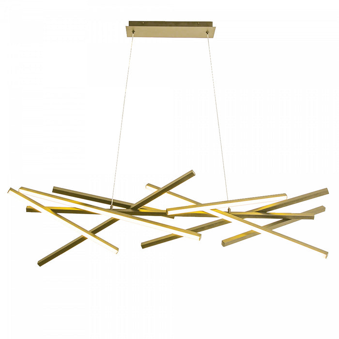Dainolite Carly Chandelier 62w LED Aged Brass Lamp