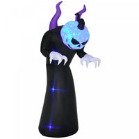 Outsunny 7ft Inflatable Halloween Round-headed Ghost W/ LEDs