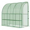 Outsunny 7' X 4' X 7' Outdoor Lean-to Walk-in Garden Greenhouse With Roll-up Door Hot House For Plants Herbs Vegetables, Green