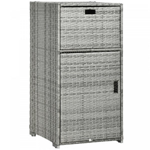 Outsunny Outdoor Towel Rack For Pool W/ Two Storage Space Towel Rack, Gray