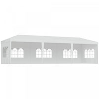 Outsunny 10 X 28ft Portable Party Tent, Gazebo Wedding Party Tent For Garden Dining And Outdoor With