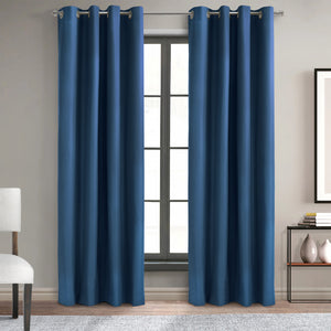 Thermaplus Alpine Navy Blackout Grommet Curtain Panel - 52 x 95