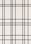 Covington Grey White Checkered Pattern Rug, 7'10\" x 10'6\" Indoor Area Rug
