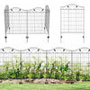 Outsunny Garden Decorative Fence 4 Panels 44in x 12ft Steel Wire Border Edging for Landscaping