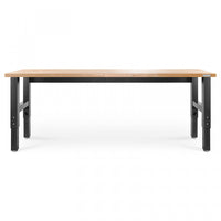 Gladiator 8' Adjustable Height Hardwood Workbench - Hammered Granite