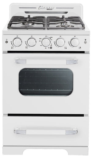 Classic Retro by Unique 24-Inch Convection Gas Range - UGP-24CR W