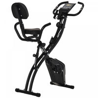 Soozier 2 In 1 Upright Exercise Bike Stationary Foldable Magnetic Recumbent Cycling With Arm Resista