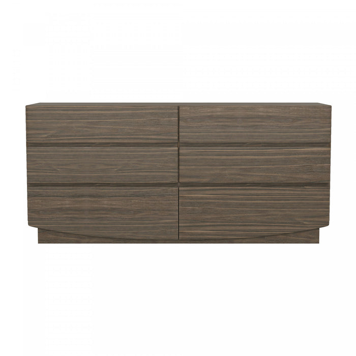 Ardea Contemporary 72\" Dresser in Walnut (6-Drawer)