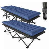 Outsunny Set of 2 Camping Cot with Pad, 32