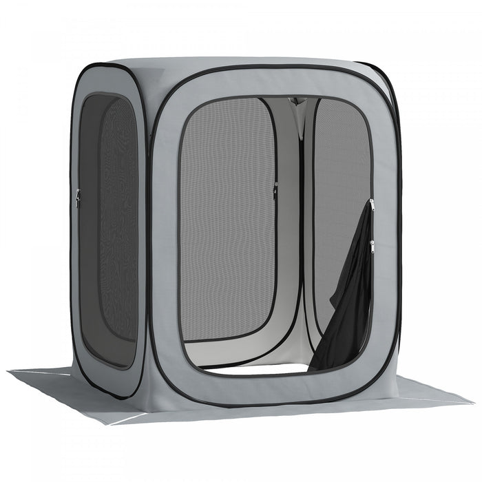 Outsunny Pop Up Screen Tent, Upf50+ Portable Camping Gazebo With Carry Bag