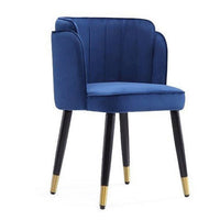 Manhattan Comfort Zephyr Velvet Dining Chair - Royal Blue