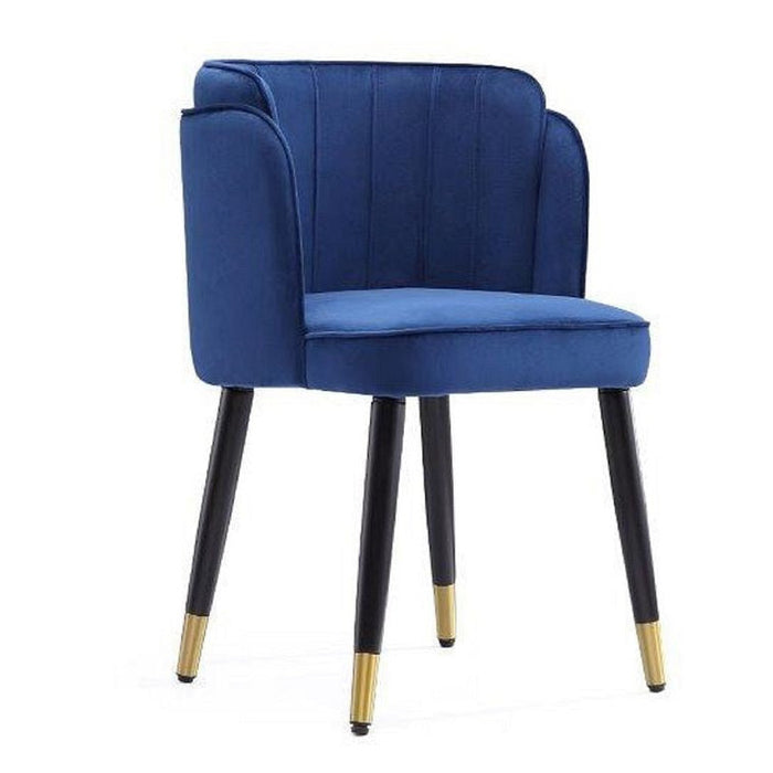 Manhattan Comfort Zephyr Velvet Dining Chair - Royal Blue