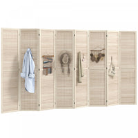 HOMCOM 8 Panel Folding Room Divider Privacy Screen Indoor Home Decoration