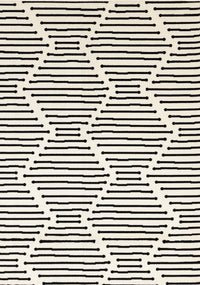 Forte Black White Stripes Area Rug - 4'7