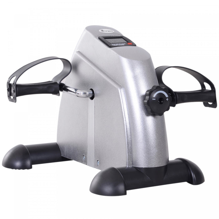 Soozier Portable Mini Pedal Exercise Bike Indoor Cycle Fitness Arm Leg W/ Lcd Display, Silver