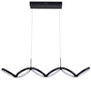 Dainolite Philo LED Horizontal Pendant 50w Matte Black White Silicone Diffuser Lamp