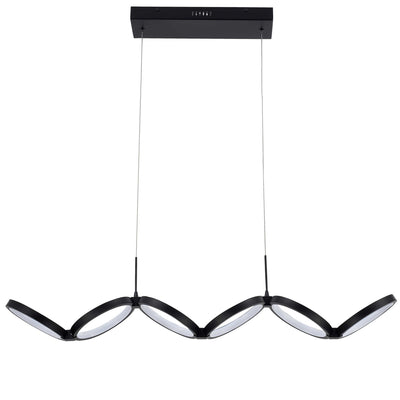 Dainolite Philo LED Horizontal Pendant 50w Matte Black White Silicone Diffuser Lamp|Luminaire suspendu horizontal Philo de Dainolite en silicone blanc qui diffuse la lumière, avec fini noir mat et ampoule à DEL de 50 W