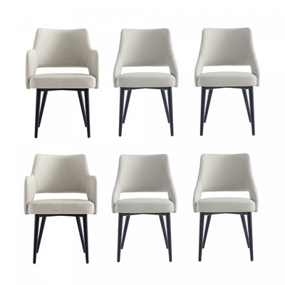Tremont Modern 6-Piece Dining Chair Set in Stone Gray | Ensemble de 6 chaises de salle a manger Tremont Modern en gris pierre
