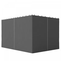 Outsunny 10' x 12' Universal Gazebo Curtains, 4 Panels, Grey