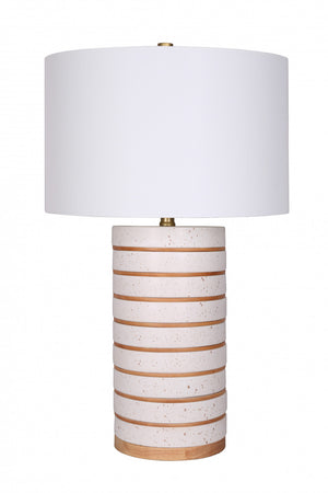 Wood Ceramic 25” Table Lamp
