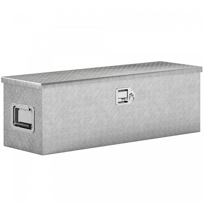 HOMCOM 48 Inch Truck Bed Tool Box, Heavy Duty Aluminum Trailer Tongue Box