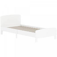 Qaba Toddler Bed Frame for Girls and Boys, Bedroom Furniture, White