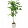 HOMCOM 4FT Artificial Dracaena Tree, Lifelike Fake Plant for Home Decor
