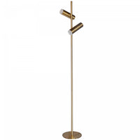 Dainolite Constance Floor Lamp 12w Aged Brass Frosted Acrylic Diffuser