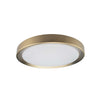 Dainolite Flynn Flush Mount 24w Aged Brass White Diffuser Lamp