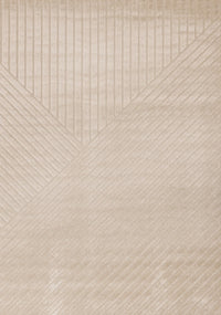 Oslo Beige Angled Striped Design Rug, 6'7