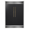 Forno Maderno 60 Inch Convertible Refrigerator/Freezer in Black, Trim Grill, 27.2 cu.ft - FFFFD1722-60SG-BLK