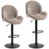 HOMCOM Bar Stools Set of 2, Swivel Counter Height Barstools with Back