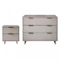 Granville Modern 2-Piece Dresser Set in Light Gray