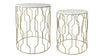 Luce Lumen 2-Piece Faux Marble Accent Table Package - Gold