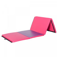 Soozier 4'x10'x2'' Folding Gymnastics Tumbling Mat, Exercise Mat With Carrying Handles For Yoga, Mma