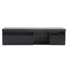 James 70.8\" Modern TV Cabinet with USB LED Lighting and High Gloss Front,Black Tv Stand