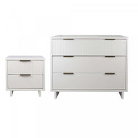 Granville Modern 2-Piece Dresser Set in White 