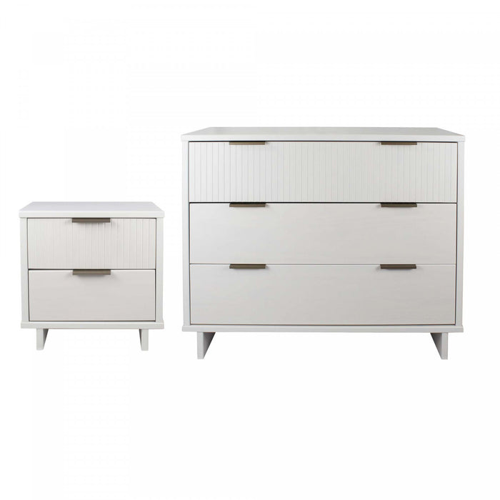 Granville Modern 2-Piece Dresser Set in White
