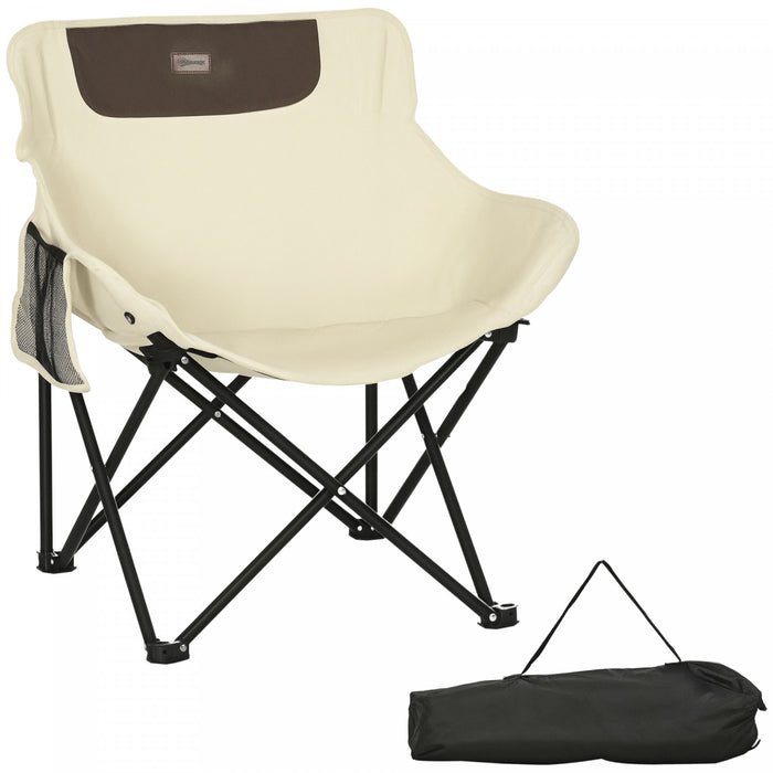 Outsunny Lightweight Camping Chair for Adults with Carry Bag Side Pocket