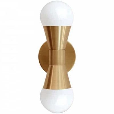 Dainolite Fortuna 2 Light Wall Sconce Aged Brass Lamp|Applique murale Fortuna de Dainolite avec fini laiton antique et 2 ampoules