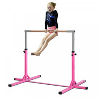 Soozier Professional Gymnastics Bar For Kids, Toddler Home Gymnastics Equipment With 13-level Adjust