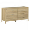 Gravity 6-Drawer Double Dresser - Natural Ash